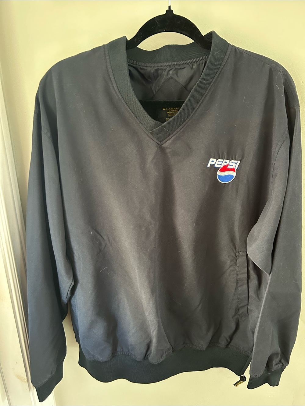 Vintage 90s Pepsi Embroidered V-Neck Pullover Windbreaker Jacket - Size Medium